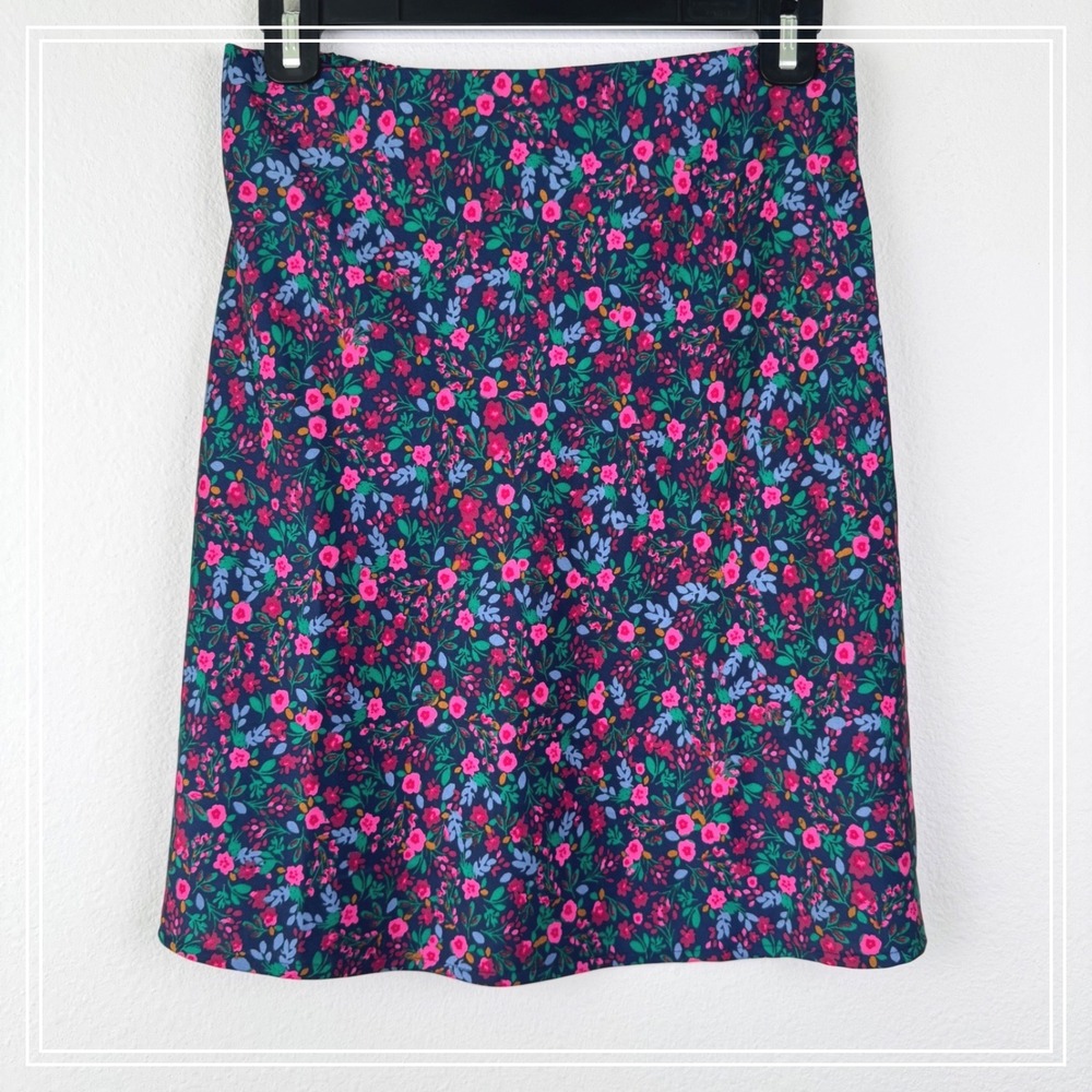 J. Crew Floral Mini Skirt Women XS Navy Pink NEW Casual Preppy Chic